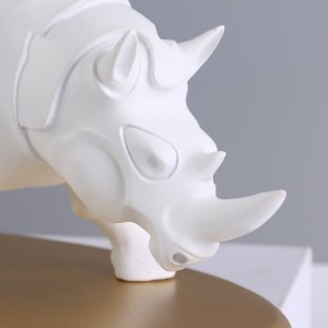 2023 Resin crafts home entrance desktop decorative base rhinoceros ornaments cattle breath ornaments accompanied by gift