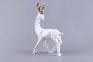 Factory wholesale resin crafts Scandinavian style creative home decoration couple deer ornaments