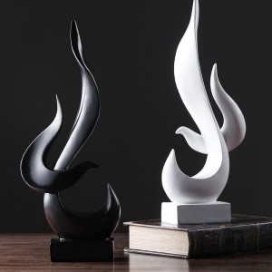 Direct factory flame sculpture desktop ornament home living room decorations crafts furnishings entrance office soft resin