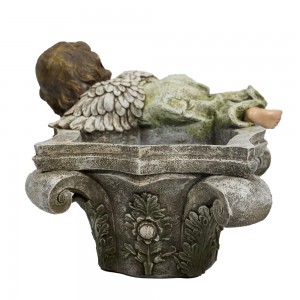 2022 Vaso da fiori in resina di alta qualità Baby Angel Sleeping per giardino