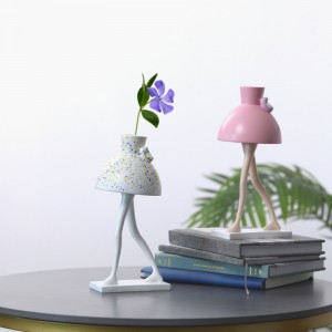 Hot Resin crafts creative indoor vase flower arrangement home soft decoration hotel living room modern girl art ornaments