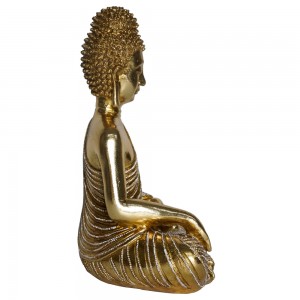 Wholesale meditation pearl surplice gold buddha statue indoor ornament home decoration resin crafts