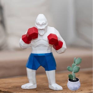 2023 Resin Crafts Sculpture Boxing King Kong Gorilla Animal Ornament Modern Simple Creative Home Decoration