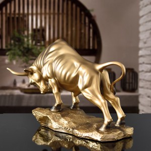 2023 Creative modern imitation copper jewelry bull business upscale wealth golden cow decorative ornament home decorations