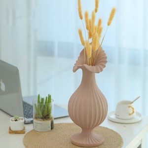 Striped Art Vase Arrangement Modern Light Luxury Home Decoration Living Room Flower Arrangement Resin Crafts Wholesale