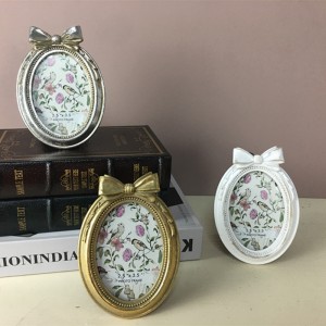 Europe and the United States hot bowknot resin photo frame living room bedroom home decoration ornaments hanging beautiful