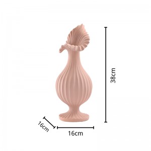 Striped Art Vase Arrangement Modern Light Luxury Home Decoration Living Room Flower Arrangement Resin Crafts Wholesale