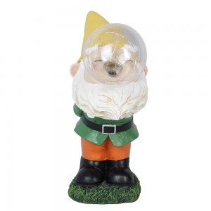 Gnomes Garden Decorations Funny Statues Outdoor Funny Knomes With Solar Light For Yard Lawn Ornaments
