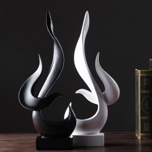 Direct factory flame sculpture desktop ornament home living room decorations crafts furnishings entrance office soft resin