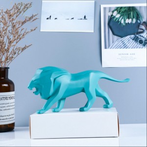 2023 Scandinavian geometric lion ornaments resin crafts home desktop decorations King of the Forest ornaments spot wholesale