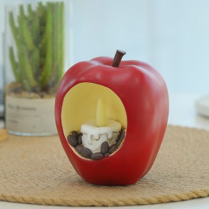 2023 New resin crafts ornaments LED light-emitting desktop fruit pear apple pomegranate home exquisite decorations