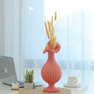 Striped Art Vase Arrangement Modern Light Luxury Home Decoration Living Room Flower Arrangement Resin Crafts Wholesale