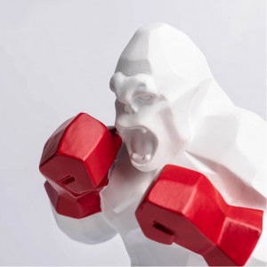 2023 Resin Crafts Sculpture Boxing King Kong Gorilla Animal Ornament Modern Simple Creative Home Decoration