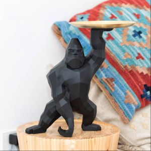 2023 King Kong Gorilla Ornament Modern Simple Creative Resin Crafts Home Decorations Storage Tray Animal Ornament