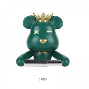 2023Crown Violent Bear Resin Roll Holder Animal Hanging Decoration Modern Simple Home Decoration No Flush Toilet Bathroom