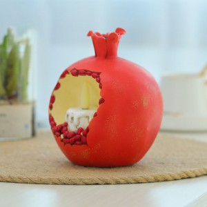 2023 New resin crafts ornaments LED light-emitting desktop fruit pear apple pomegranate home exquisite decorations