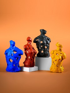 2023 Factory direct Scandinavian creative abstract modern colorful bust crafts statue sculpture ornaments home soft decorations