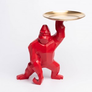 2023 King Kong Gorilla Ornament Modern Simple Creative Resin Crafts Home Decorations Storage Tray Animal Ornament