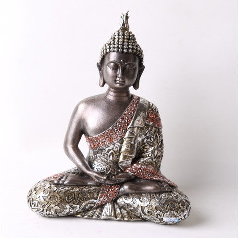 2020 Wholesale tabletop inner heart peaceful Meditating Buddhist  Resin Thai buddha Statue