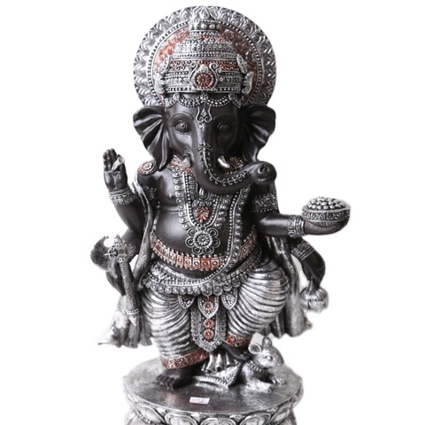 2020 New tabletop inner heart dancing elephant Buddha Resin Thai buddha Statue Product with foundation Featured Image