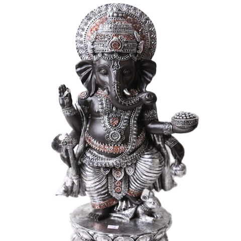 2020 New tabletop inner heart dancing elephant Buddha Resin Thai buddha Statue Product with foundation