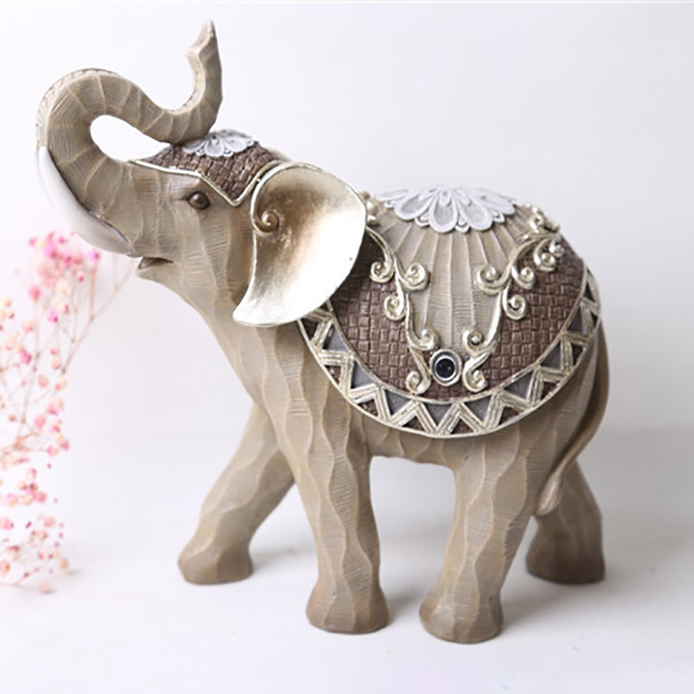 Wholesale tabletop cute resin elephant statue decoration home decoration