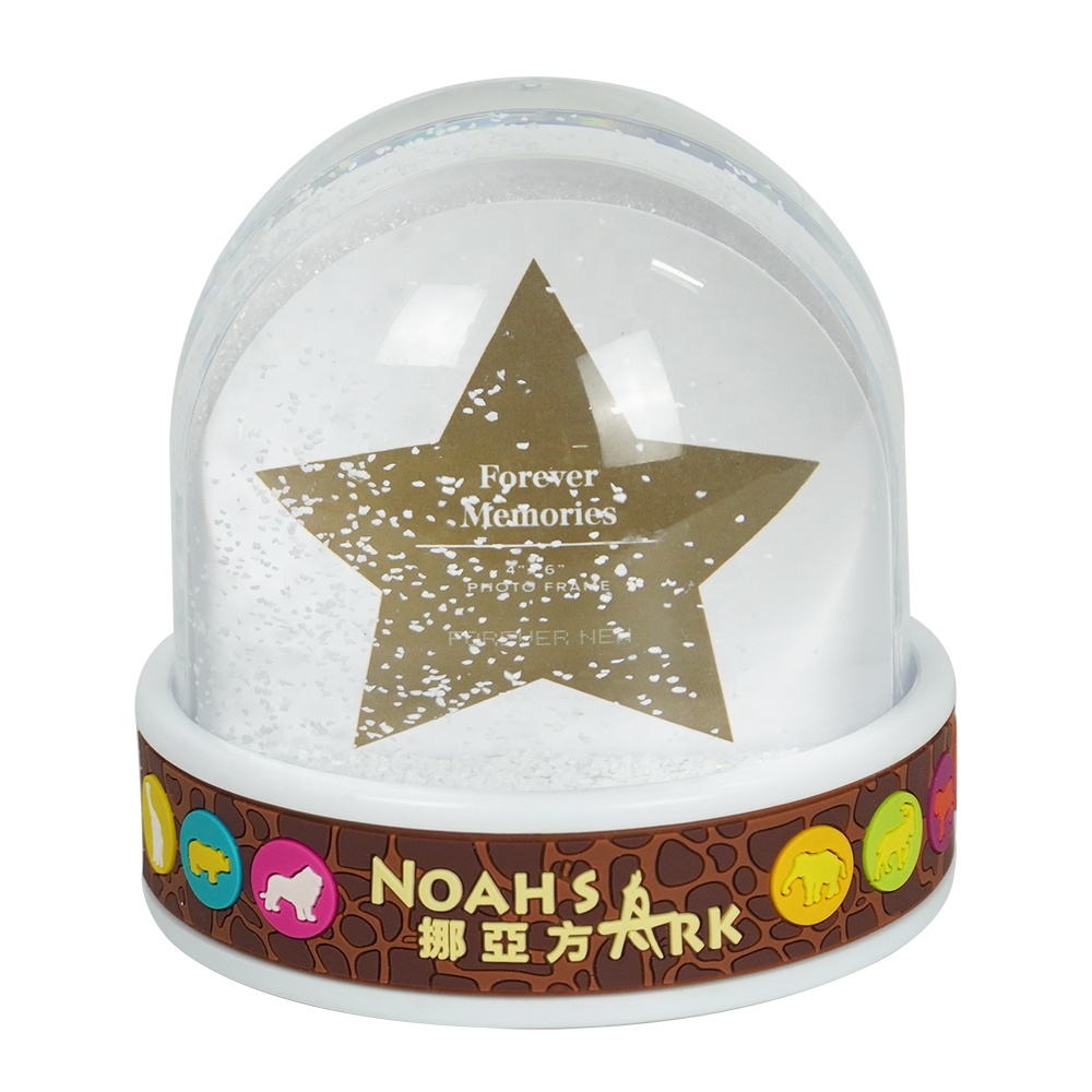 Wholesale new Personalized design acrylic water ball picture inserted snow globe with plastic dome