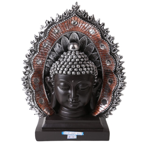 2020 Hotsell tabletop inner heart peaceful Meditating sliver Buddha Resin Thai buddha Statue Product with Foundation