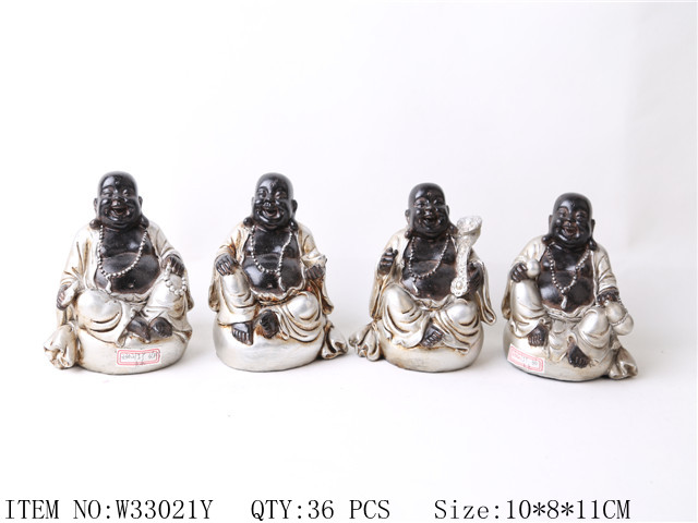 2020 hotsell Small tabletop cute sitting laughing-Buddhist Resin buddha Statue