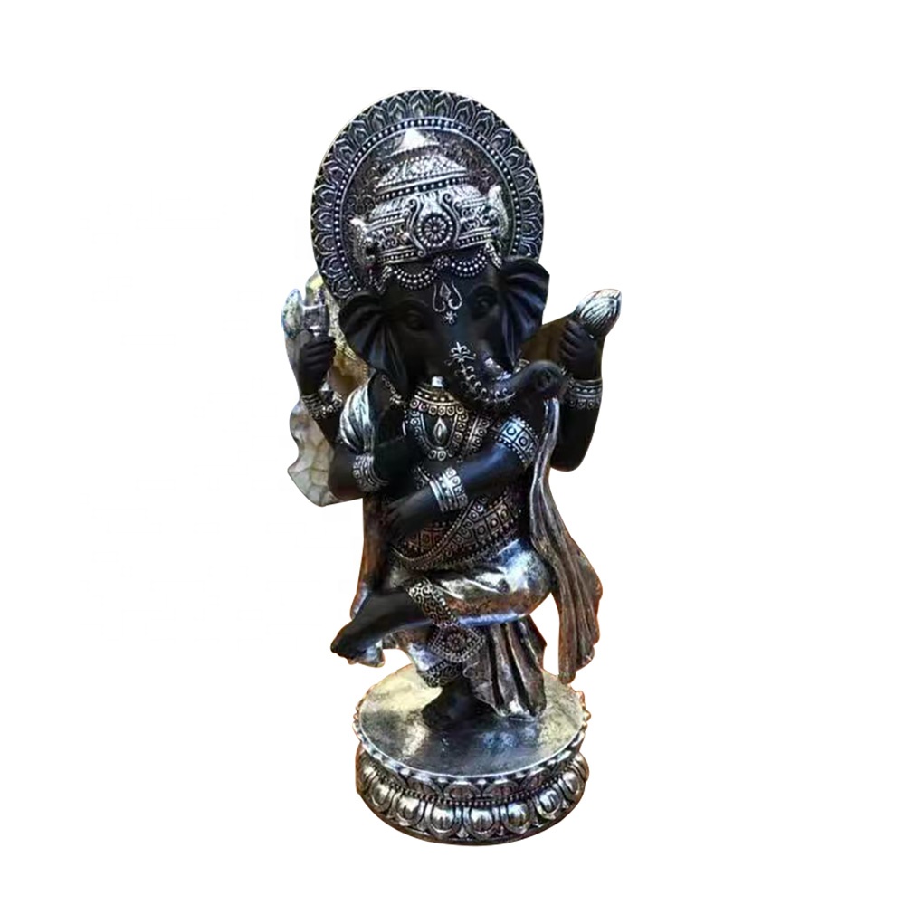 Wholesale home fengshui decor resin craft, Thai Lord God Elephant Buddha Statue with halo