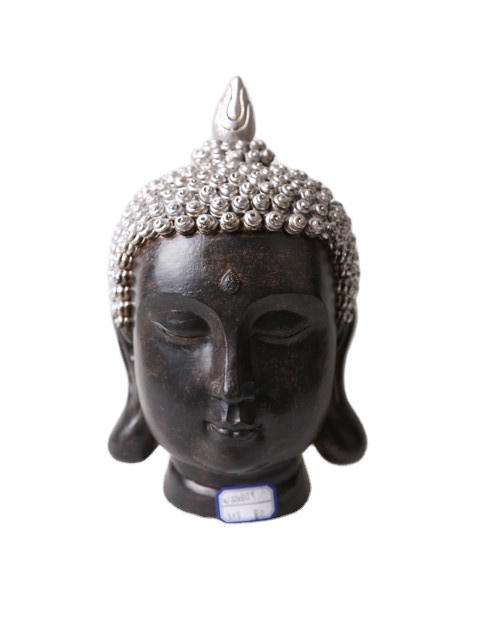 2020 hotsell big tabletop inner heart peaceful Meditating Buddhist head Resin Thai buddha Statue