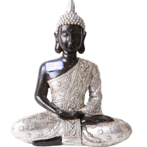 2020 Wholesale tabletop white peaceful sitting Buddhist Sitting Resin Thai buddha Statue