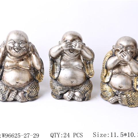 2020 hotsell Small tabletop cute sitting laughing-Buddhist Resin buddha Statue