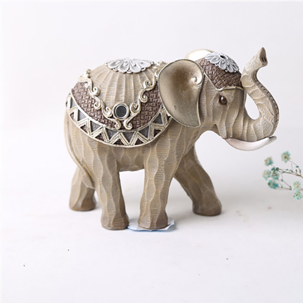 2020 hotssell tabletop resin Head down elephant statue decoration home decoration
