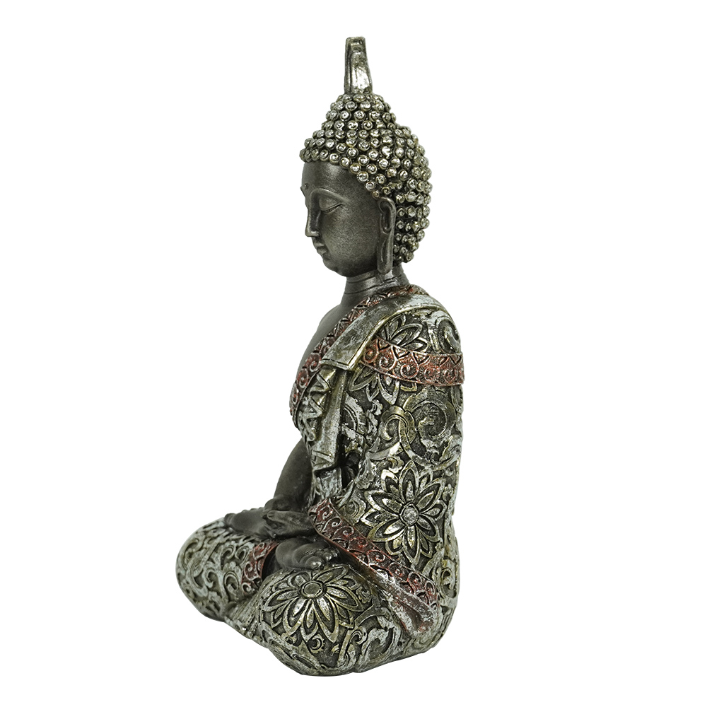 New arrive tabletop inner heart peaceful Meditating Resin and natural stone Thai buddha Statue for home decor