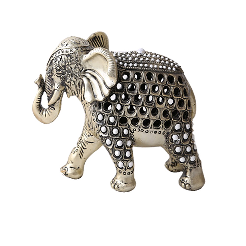 Black Upscale Custom Elephant Shaped Home Resin Decor