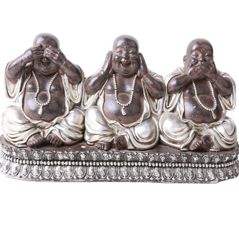 2020 hotsell Small tabletop cute baby laughing Buddhist Resin buddha Statue