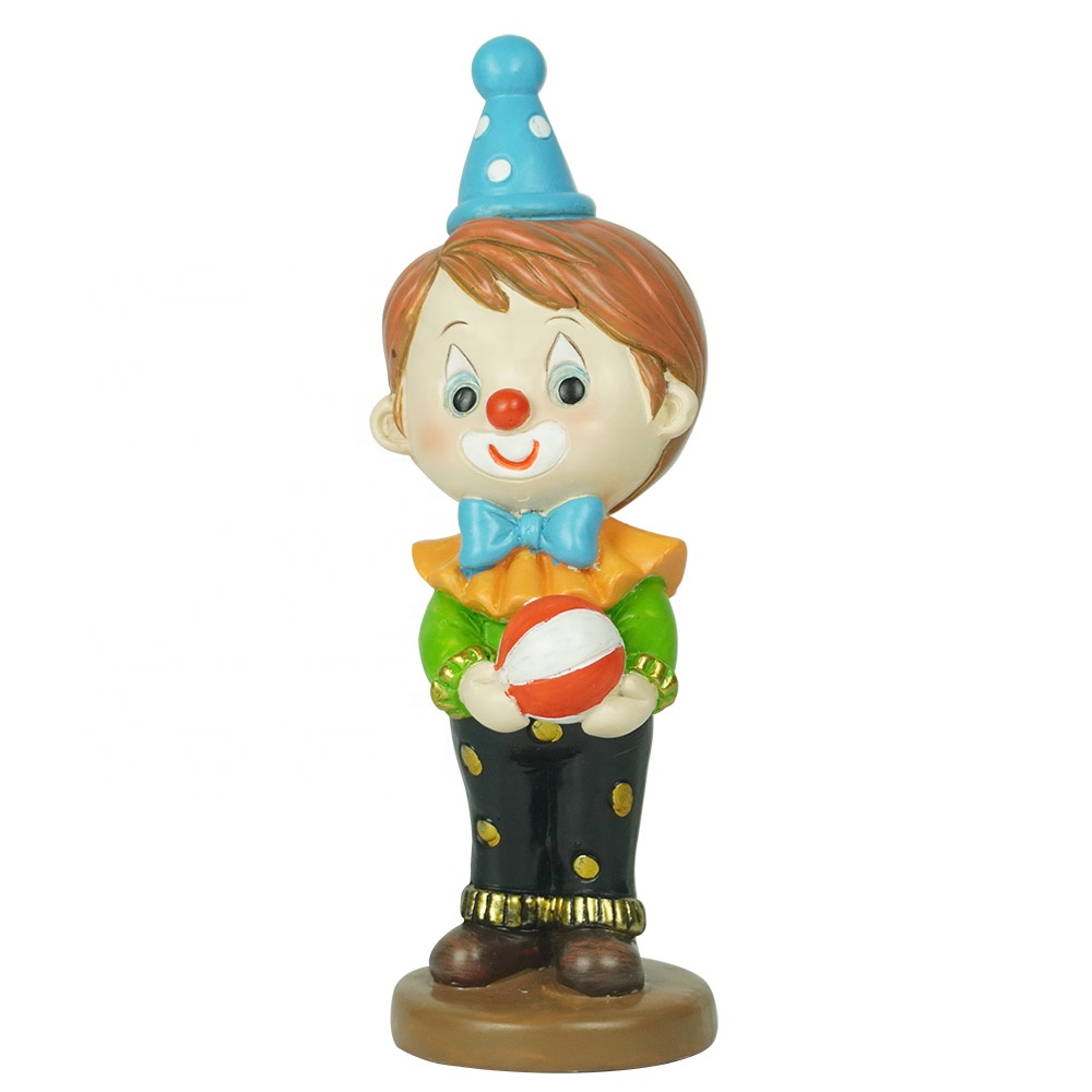 Wholesale high quality home decor polyresin craft, resin clown figurine