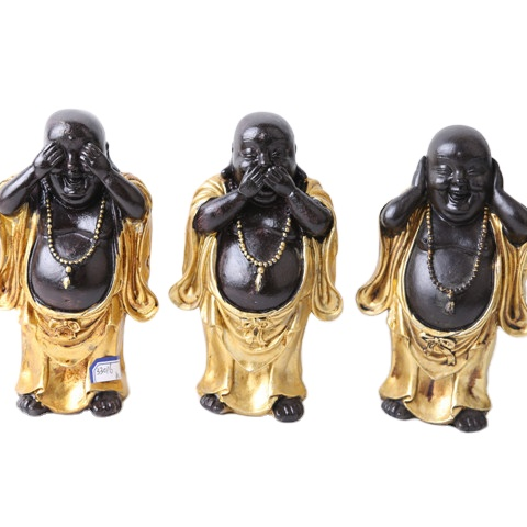 2020 hotsell Small tabletop cute laughing Buddhist Sitting Resin buddha Statue Featured Image