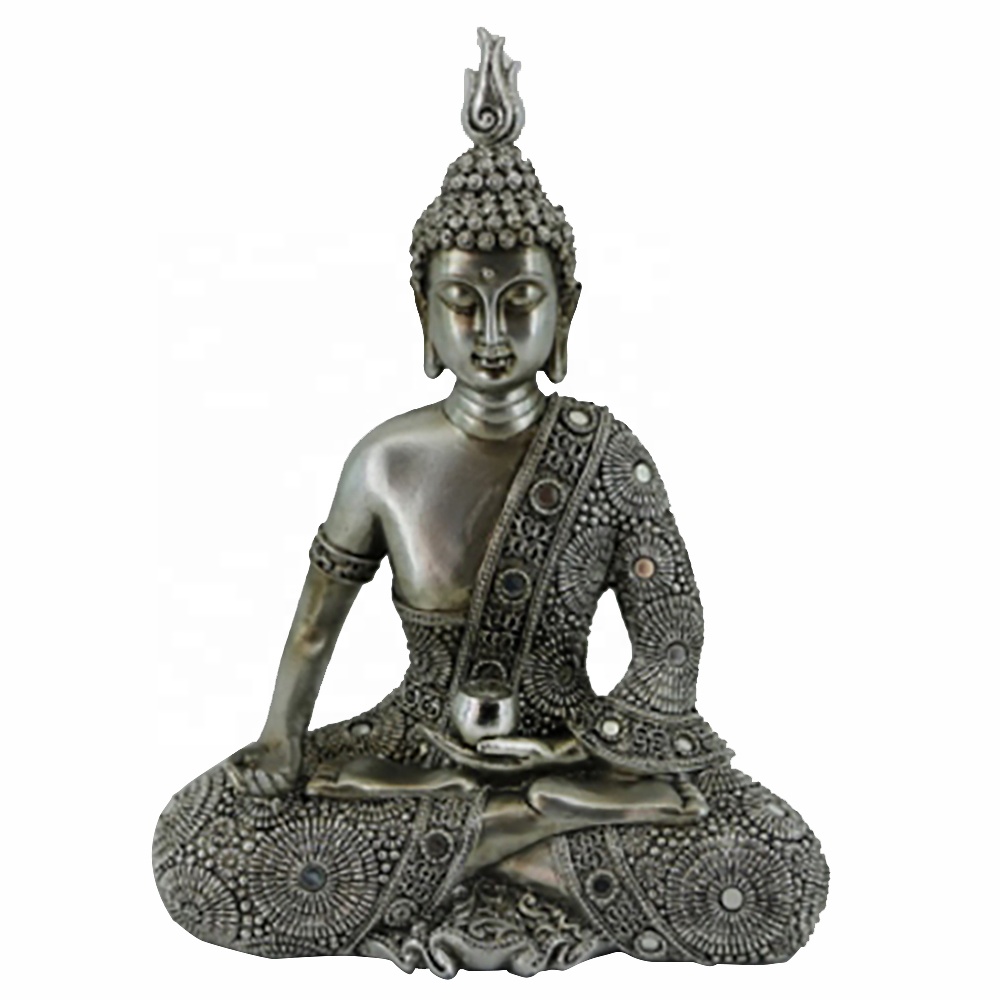 Wholesale fengshui resin Meditating peace harmony sitting thai buddha statue for home decor