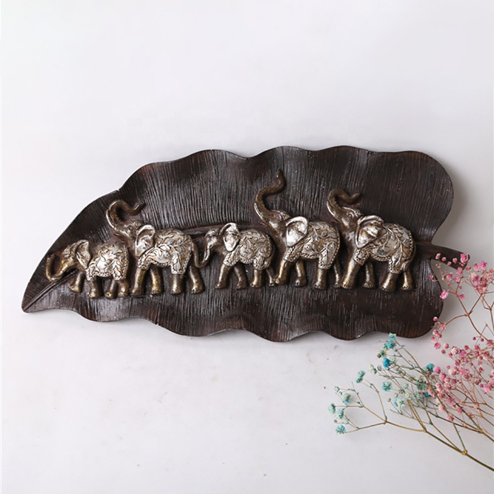 Wholesale tabletop elephant family resin statue decoration home decoration