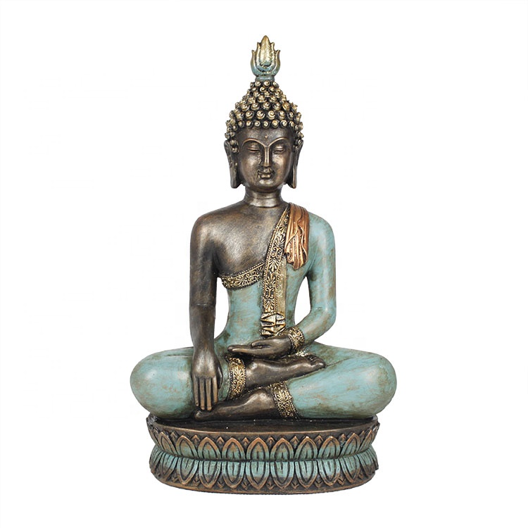 Fengshui tabletop mini resin meditation buddha statue for home