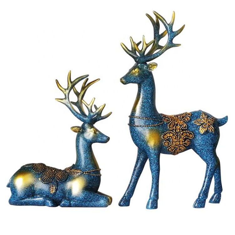 Home table decor resin animal ornament European reindeer statue craft
