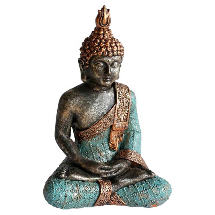 New arrive Home Feng Shui decorative table Sitting meditating resin buddha statue