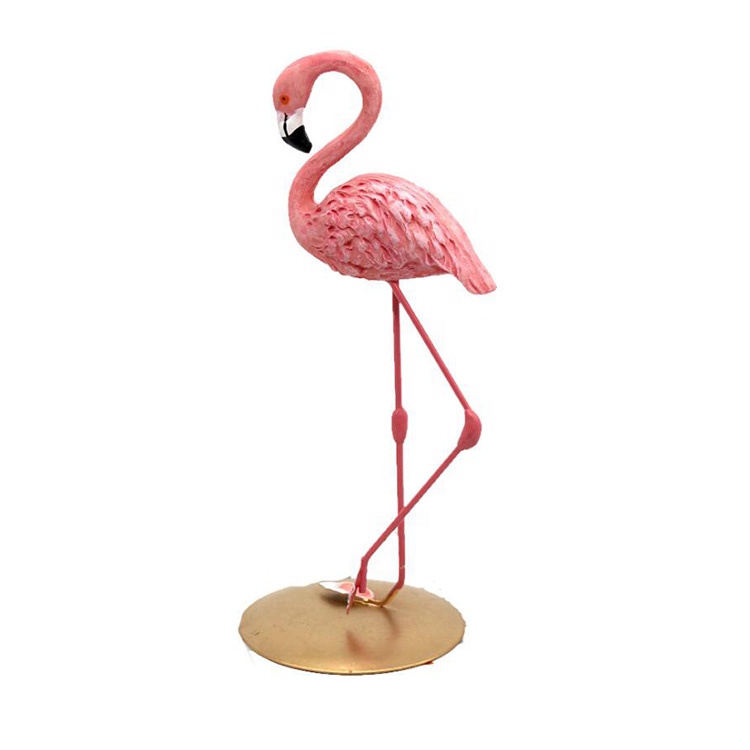 Customized small resin european animal flamingo figurine home decor craft