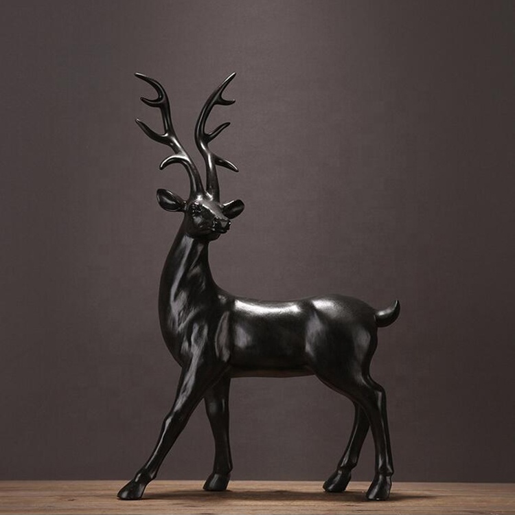 Life Size home and office art decor Creative antique Resin Christmas Reindeer Sculpture
