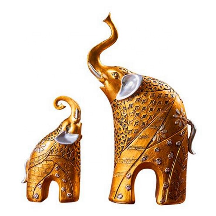 Creative China Supplier Art craft gift Customized resin elephant figurine home decor