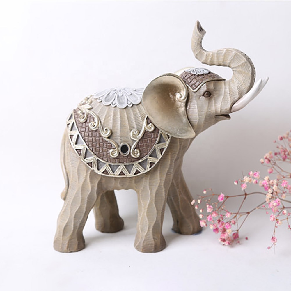 Wholesale tabletop samll resin elephant statue decoration home decoration
