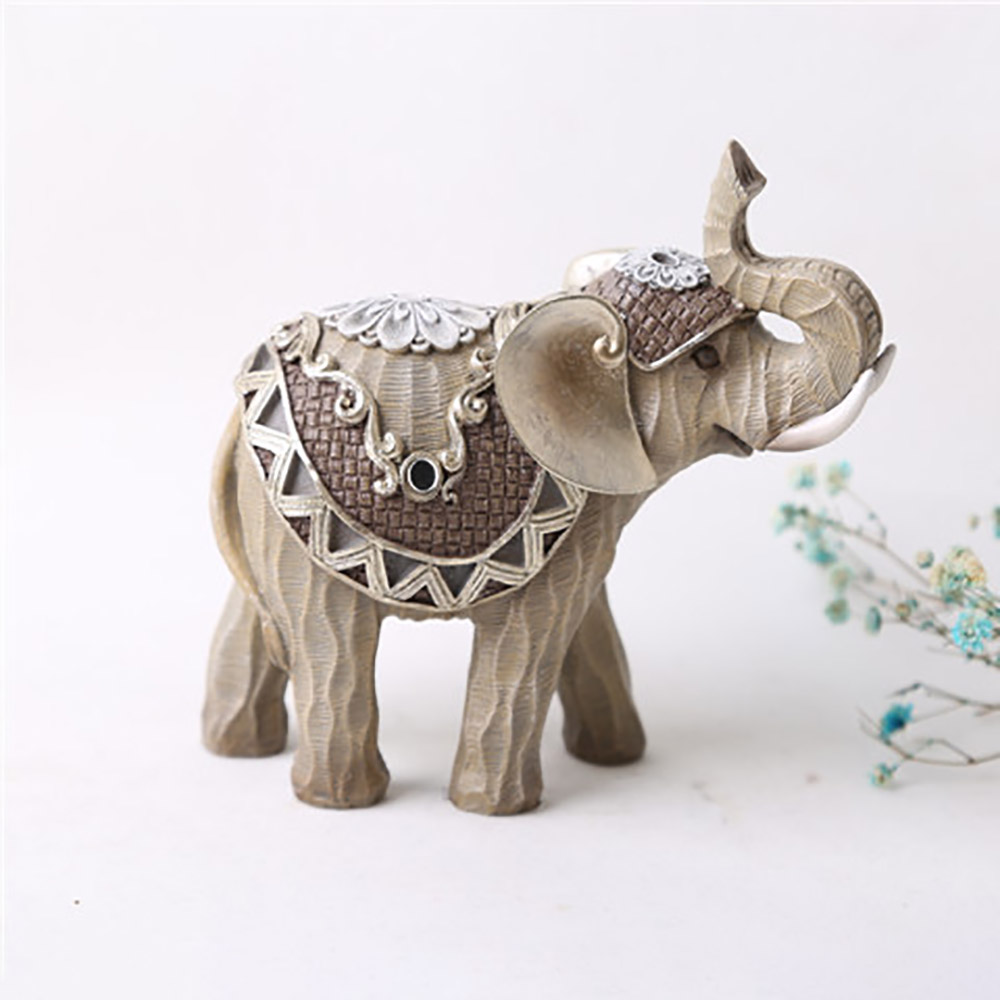 Wholesale tabletop resin happy elephant statue decoration home decoration