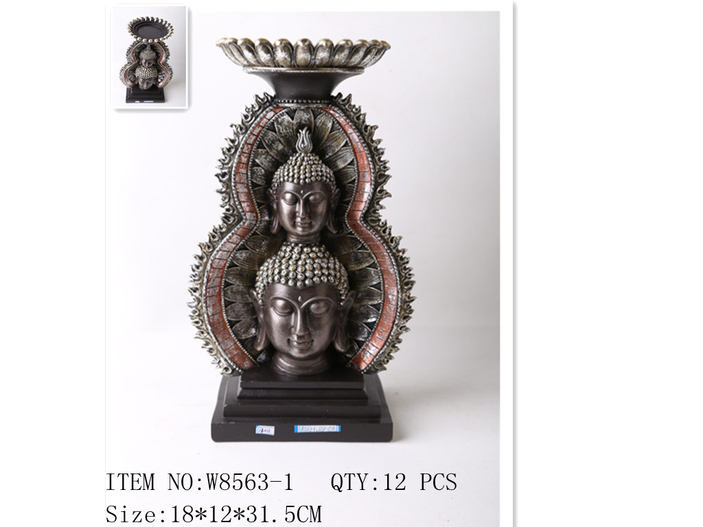 2020 Wholesale tabletop inner heart peaceful laughing Buddha Resin Thai buddha Statue with foundation